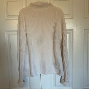 Vince rubbed funnel neck sweater wool/cashmere sz M